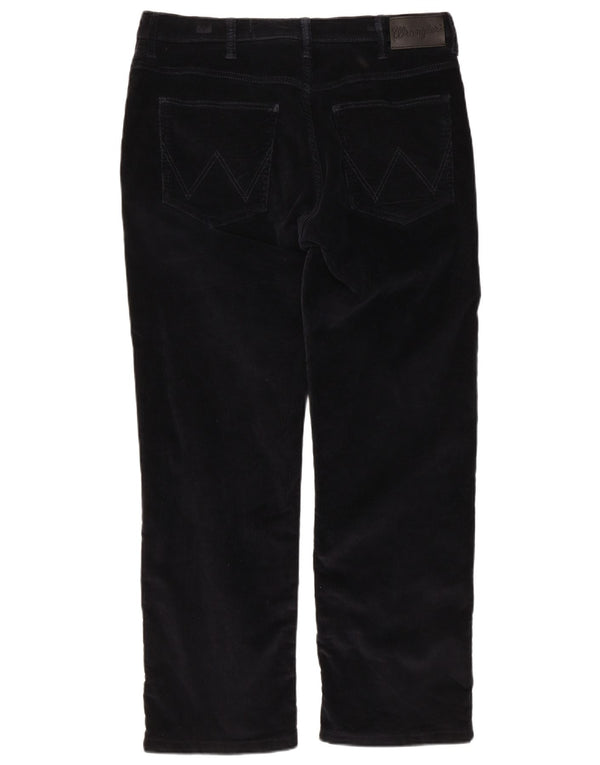 Wrangler Mens Arizona Straight Corduroy Trousers W34 L28 Navy Blue Cotton