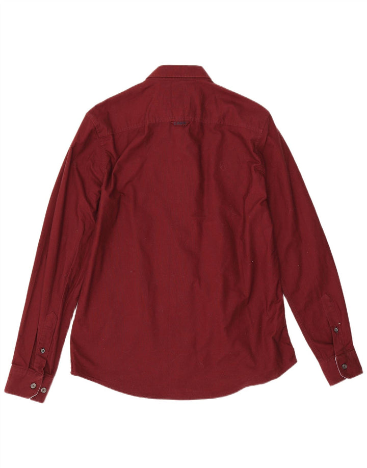 Besætningstøj Herre Slim Fit skjorte Medium Bourgogne bomuld