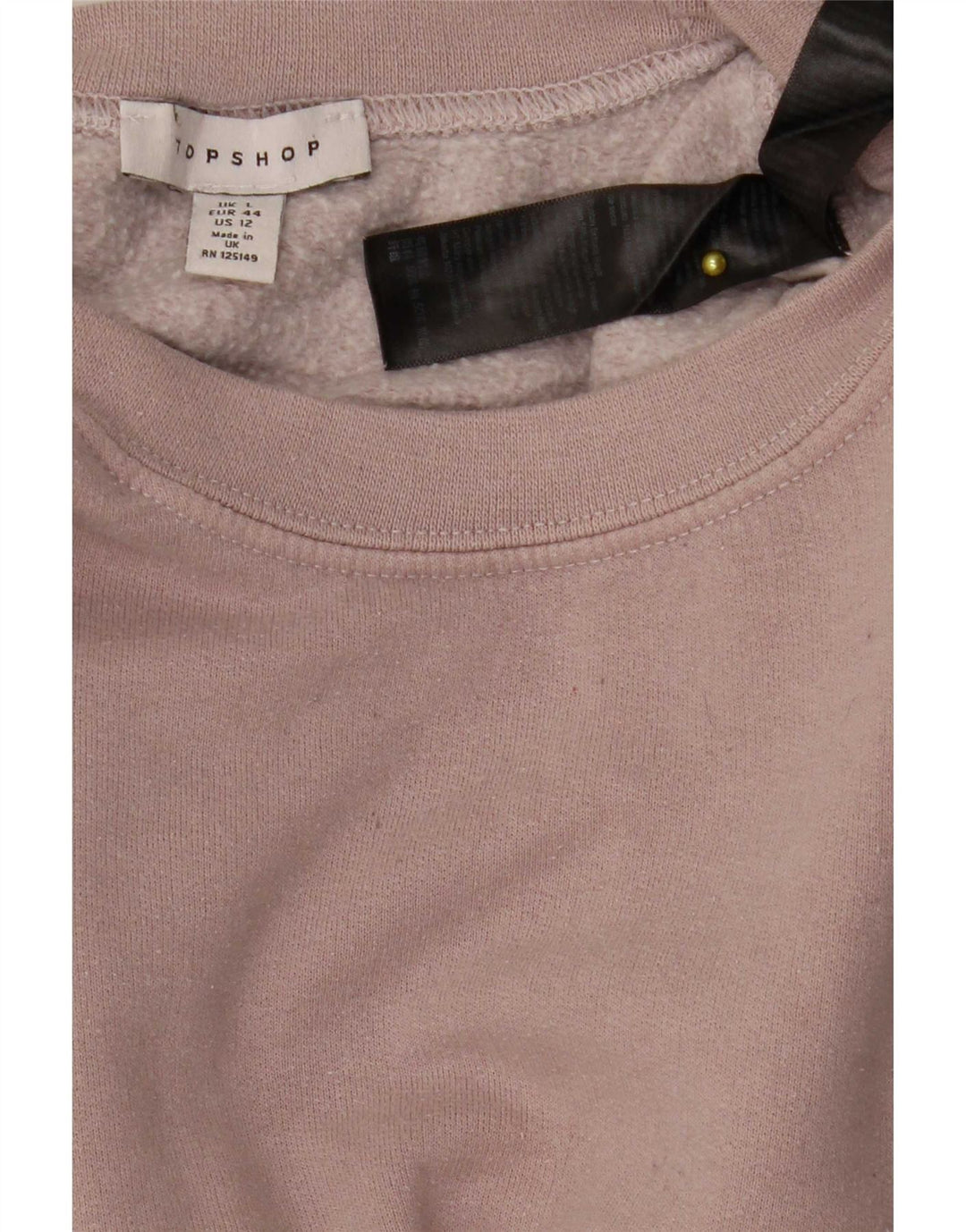 Topshop Dame Oversized Sweatshirt Jumper UK 16 Large Pink Polyester