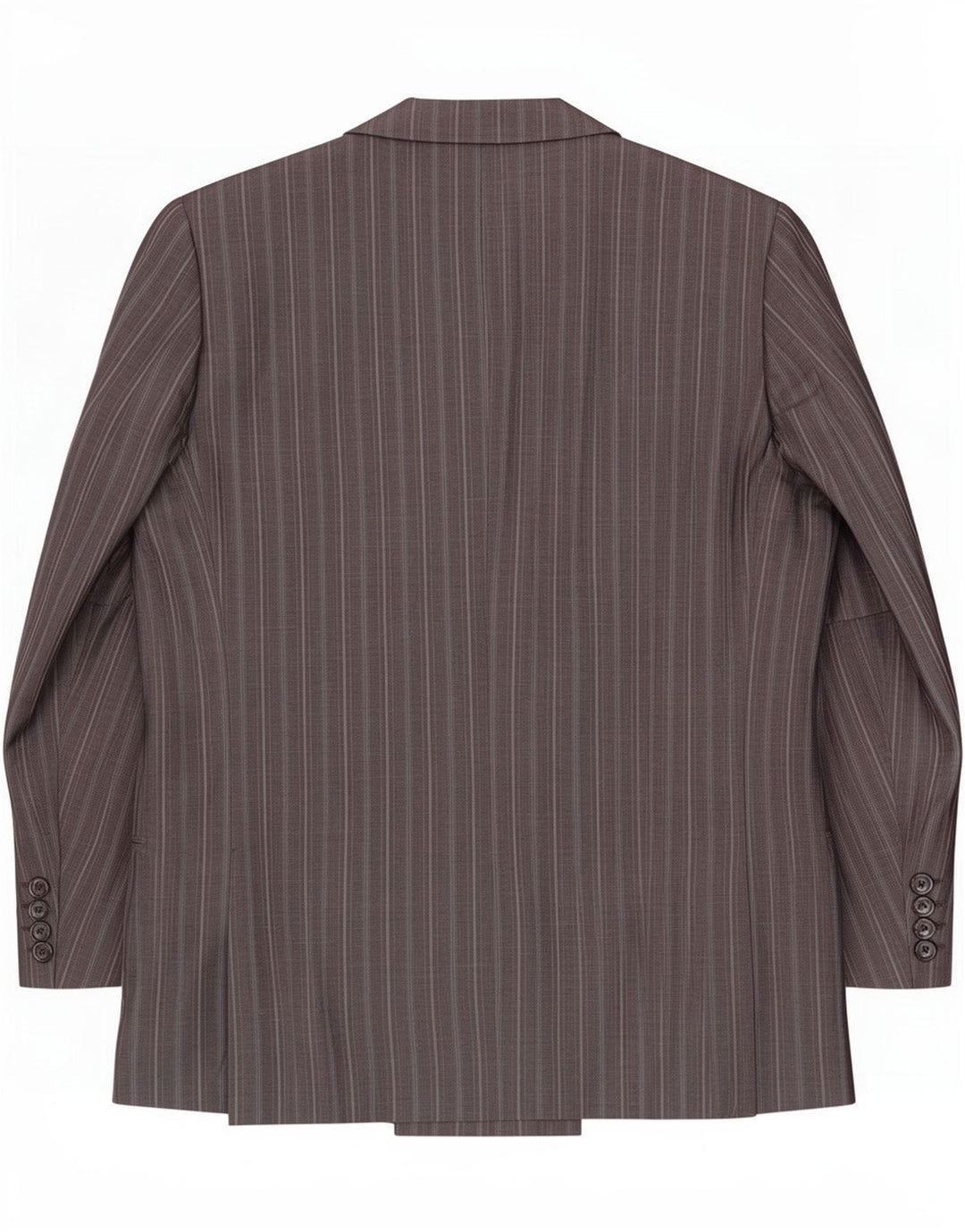 Vintage dobbeltradet blazerjakke til mænd IT 48 Medium Grey Pinstripe Silk