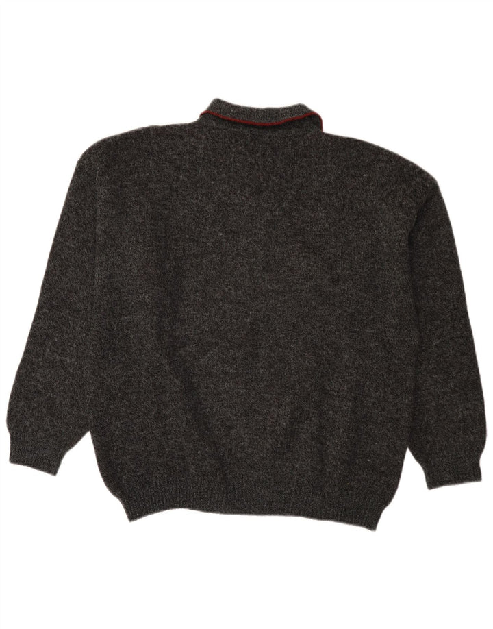 Nordica Herre Polo Neck Jumper Sweater IT 50 Medium Grå Colourblock Uld