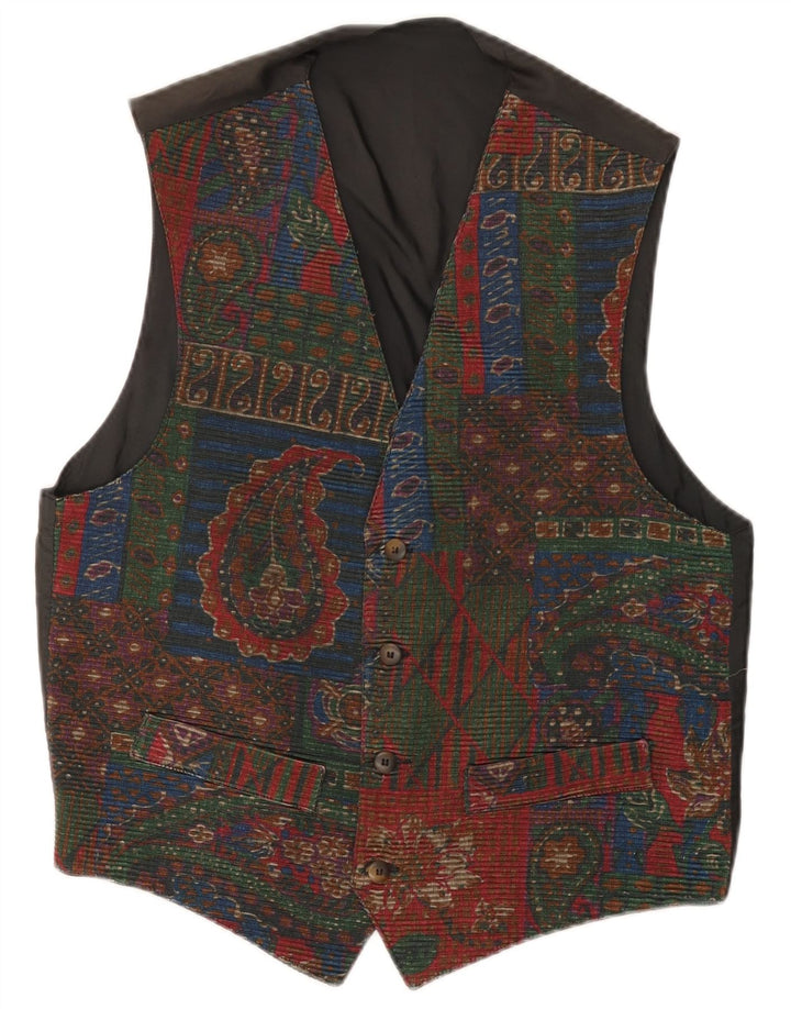 Vintage herrevest lille flerfarvet Paisley