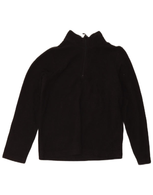 Mountain Warehouse Boys Zip Neck Fleece Jumper 11-12 År Sort Polyester