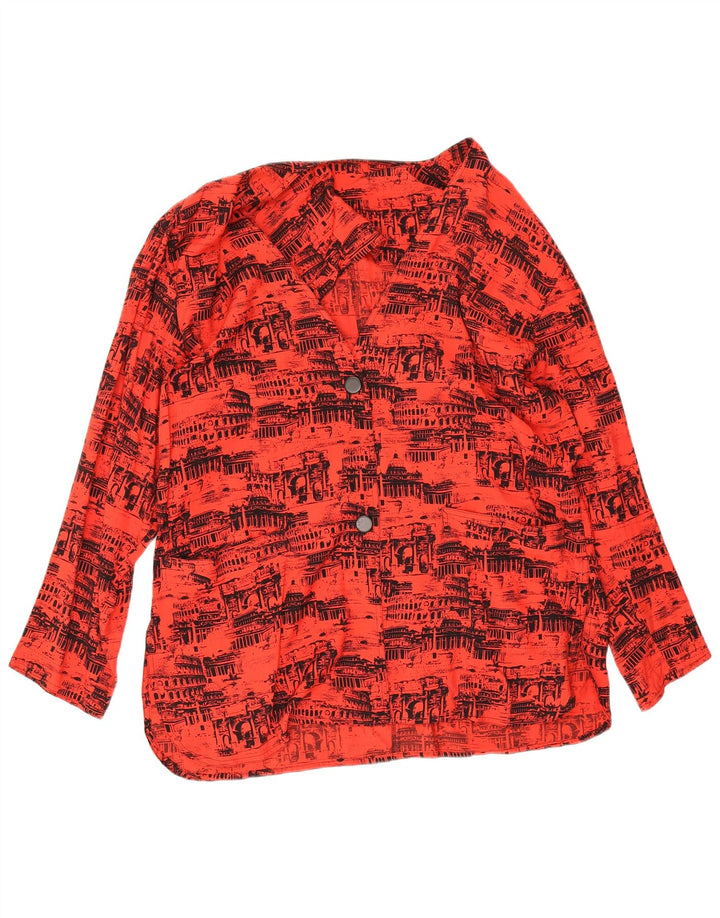 Vintage Kvinders Grafisk Oversized 2-delt sæt IT 46 Large Red Viscose