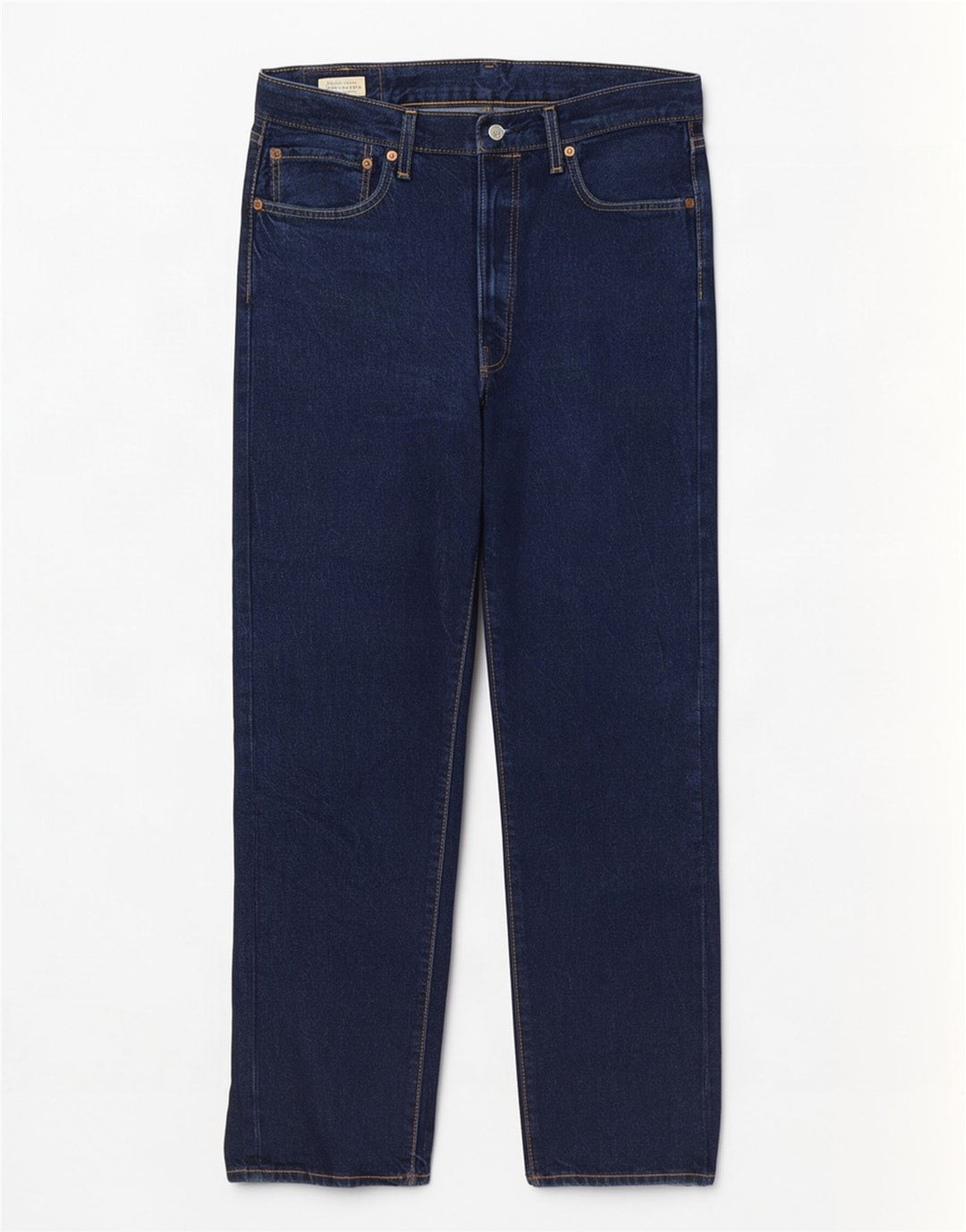 Levi's Herre 501 Straight Jeans W32 L32 Marineblå Bomuld