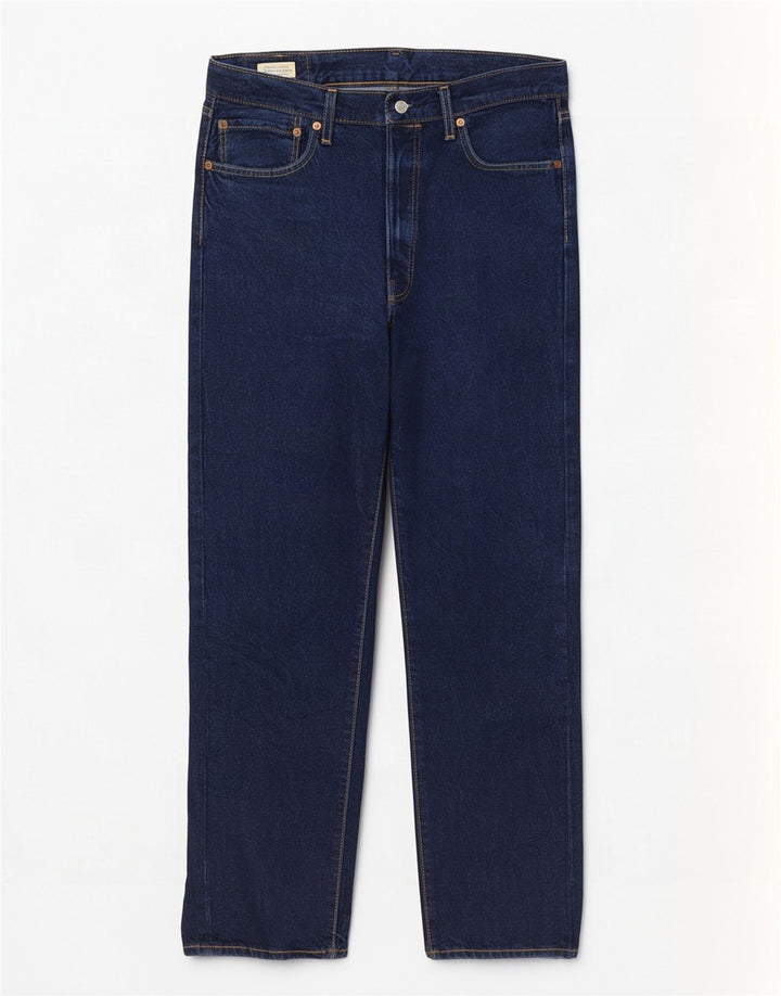 Levi's Herre 501 Straight Jeans W32 L32 Marineblå Bomuld