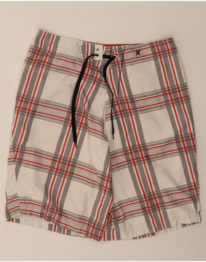 Hurley Herre grafiske svømmeshorts Store hvidternede polyester