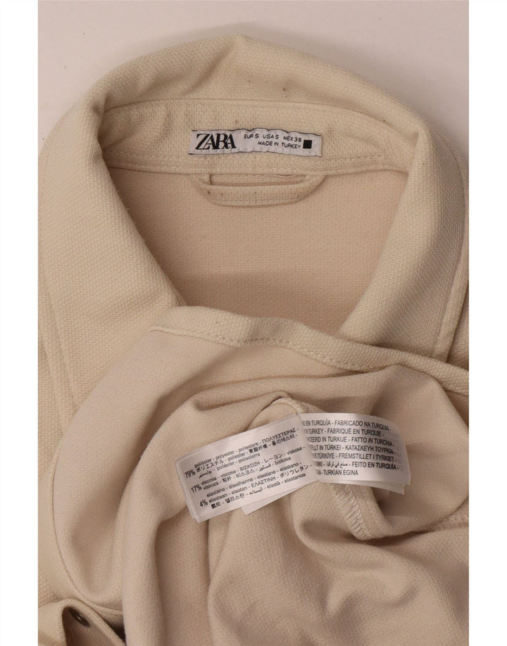 Zara Kortærmet Herreskjorte Lille Beige Polyester