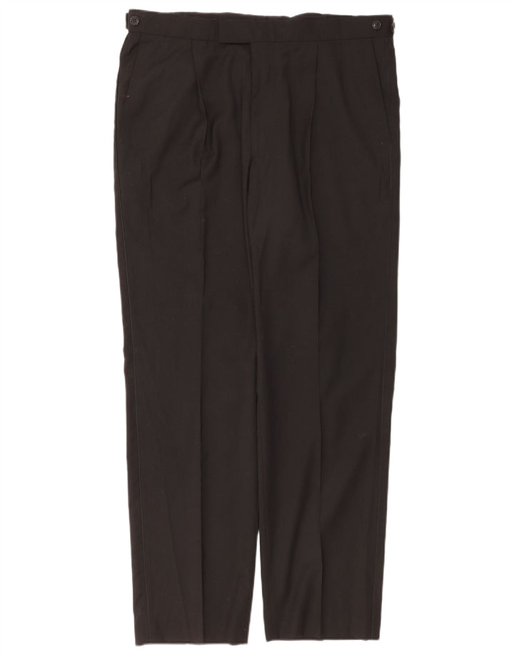Marks & Spencer Herre Pegged Suit Bukser W36 L31 Sort Polyester