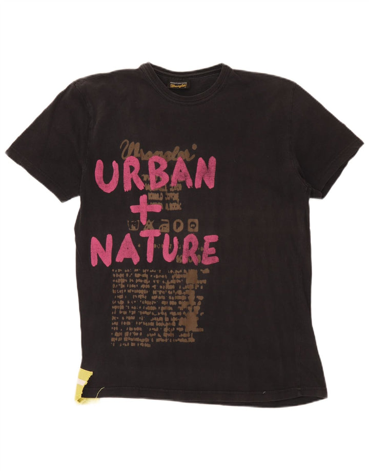 Wrangler Herre grafisk T-shirt Top Stor sort bomuld