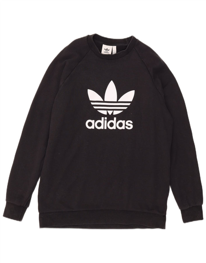 Adidas grafisk sweatshirt til mænd, stor sort bomuld