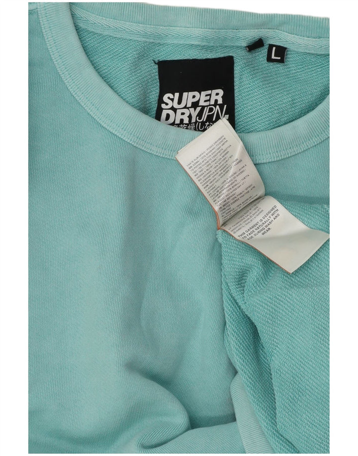 Superdry Sweatshirt til mænd Stor turkis bomuld