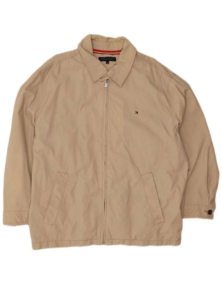 Tommy Hilfiger Herre Bomber Jacket UK 44 2XL Beige Polyester