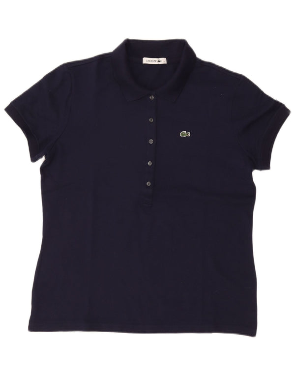 LACOSTE Dame Polo Shirt Størrelse 46 XL Marineblå Bomuld
