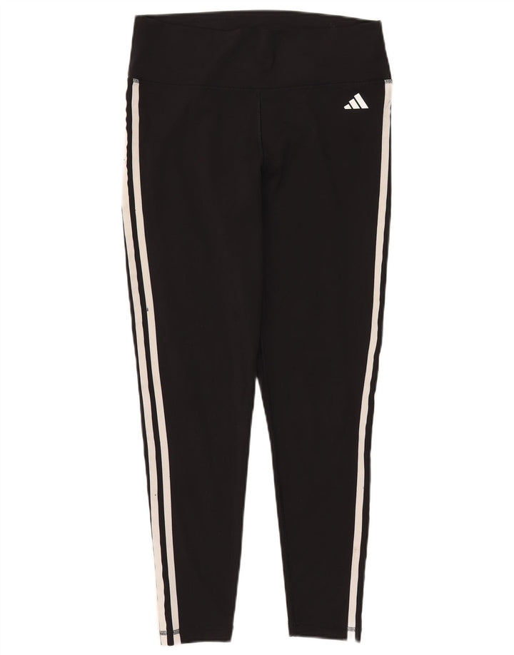 ADIDAS Aeroready Leggings til kvinder UK 16/18 Large Black Polyester