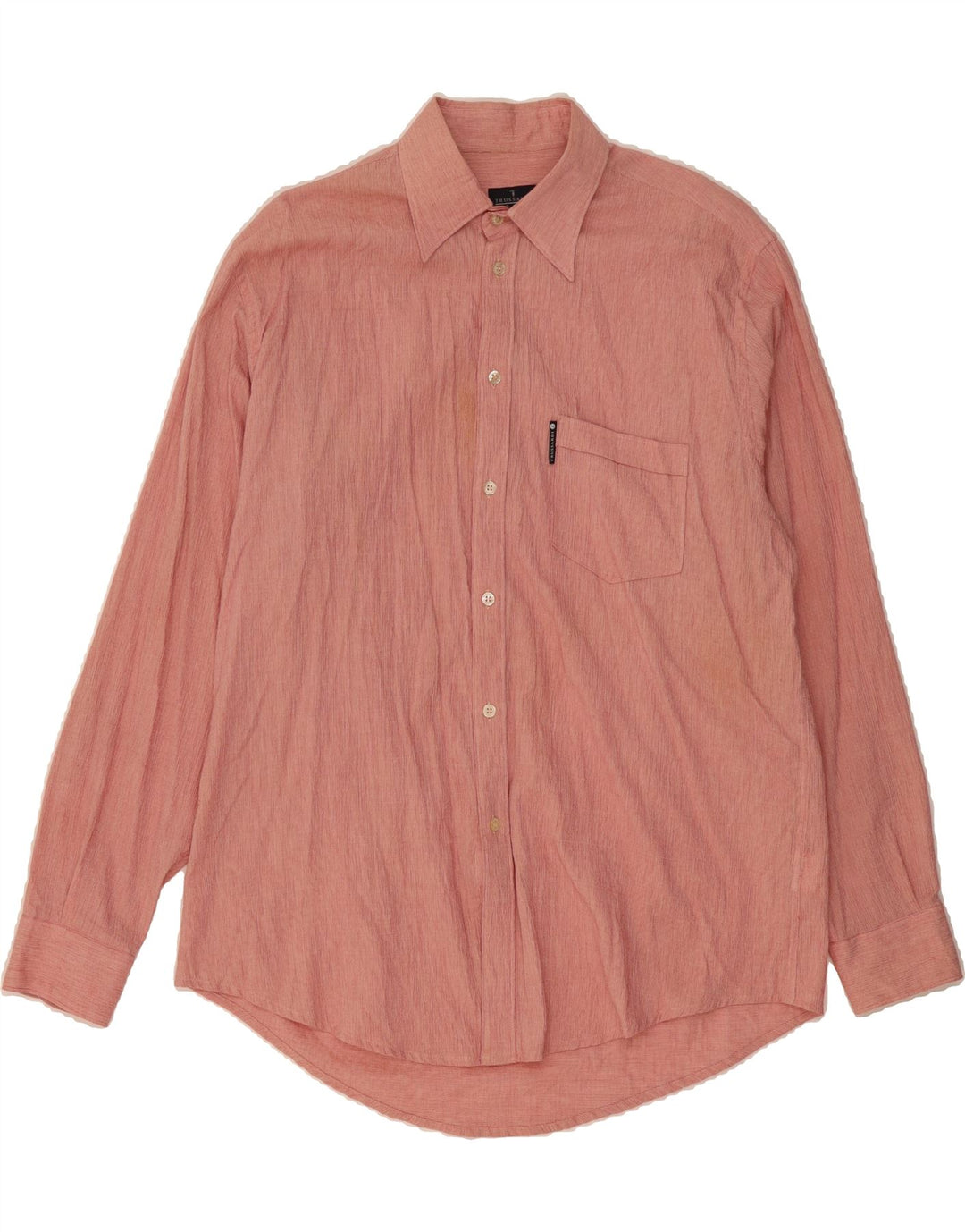 TRUSSARDI JEANS Mens Shirt XL Pink Cotton Vintage Trussardi Jeans and Second-Hand Trussardi Jeans from Messina Hembry 