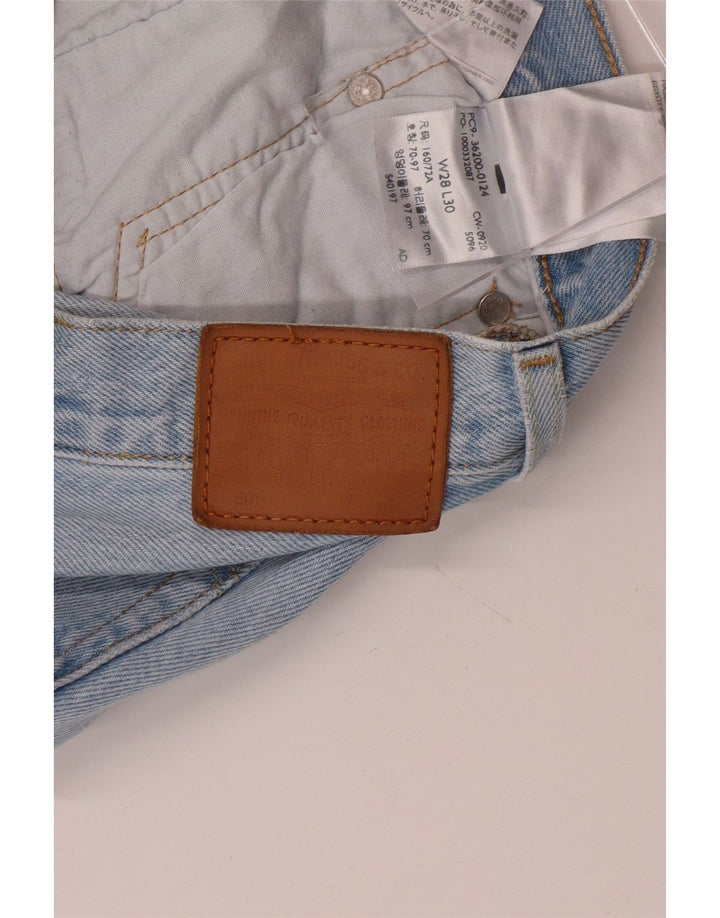 LEVI'S Straight Jeans til kvinder W28 L30 Blå Bomuld