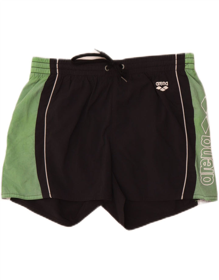 Arena Grafiske badeshorts til mænd Large Black Colourblock Nylon