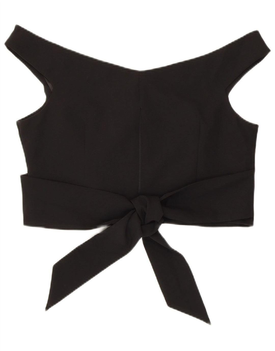 Coast Womens Crop Off Shoulder Top UK 16 Large Black Polyester