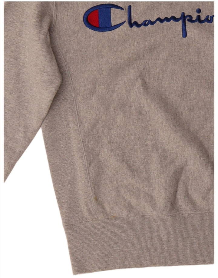 Champion Herre grafisk sweatshirt Jumper lille grå flækket bomuld