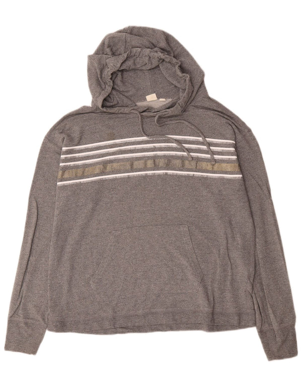 Gap Herre Loose Fit hættetrøje Jumper lille grå stribet viskose