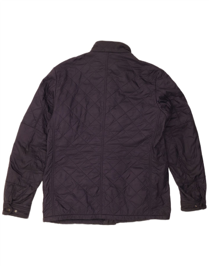 BARBOUR Herre quiltet jakke UK 42 XL Marineblå polyamid