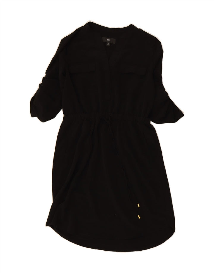 MOSSIMO Womens 3/4 Sleeve Sheath Dress UK 10 Small Black Polyester Vintage Mossimo and Second-Hand Mossimo from Messina Hembry 