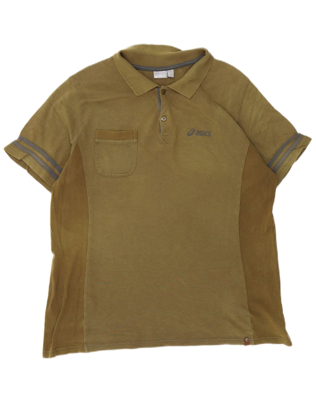 Asics herre poloshirt XL Khaki Bomuld