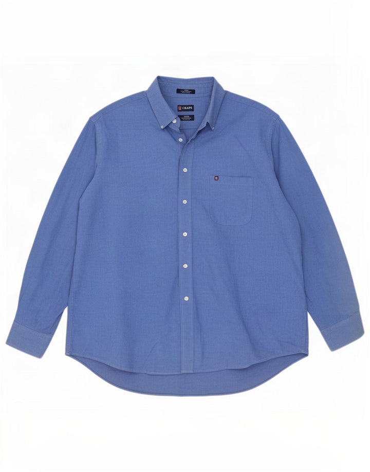 Chaps Herre Oxford skjorte str. 17 1/2 XL Blå Bomuld
