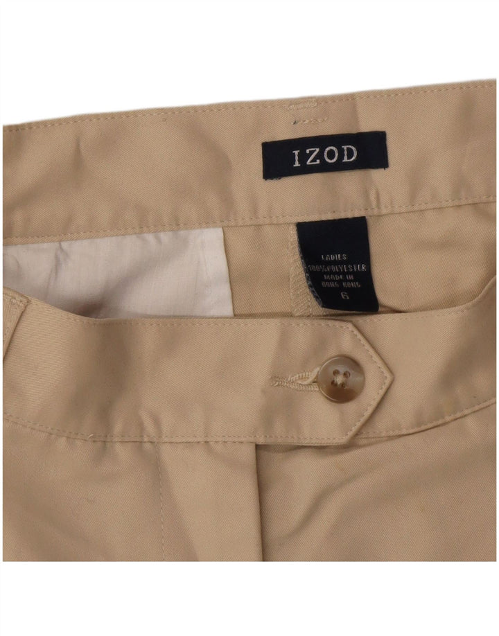 IZOD Chino-shorts til kvinder, US 6 Medium W28 Beige Polyester