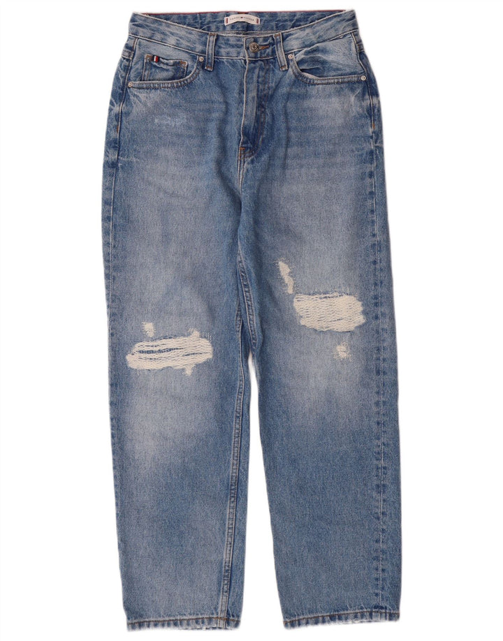 Tommy Hilfiger Dame Distressed High Waist Jeans W27 L28 Blue Classic