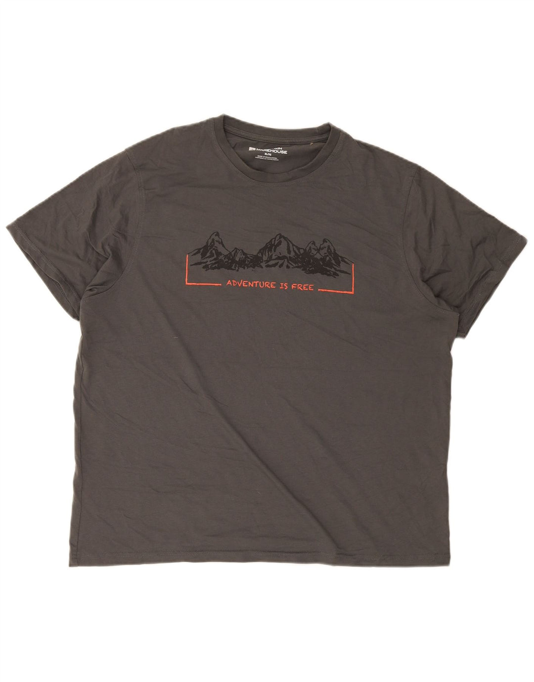 Mountain Warehouse Herre grafisk T-shirt Top XL Grå Bomuld