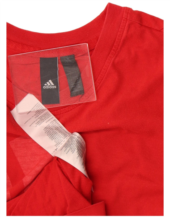 Adidas Grafisk T-shirt top til mænd, stor rød bomuld