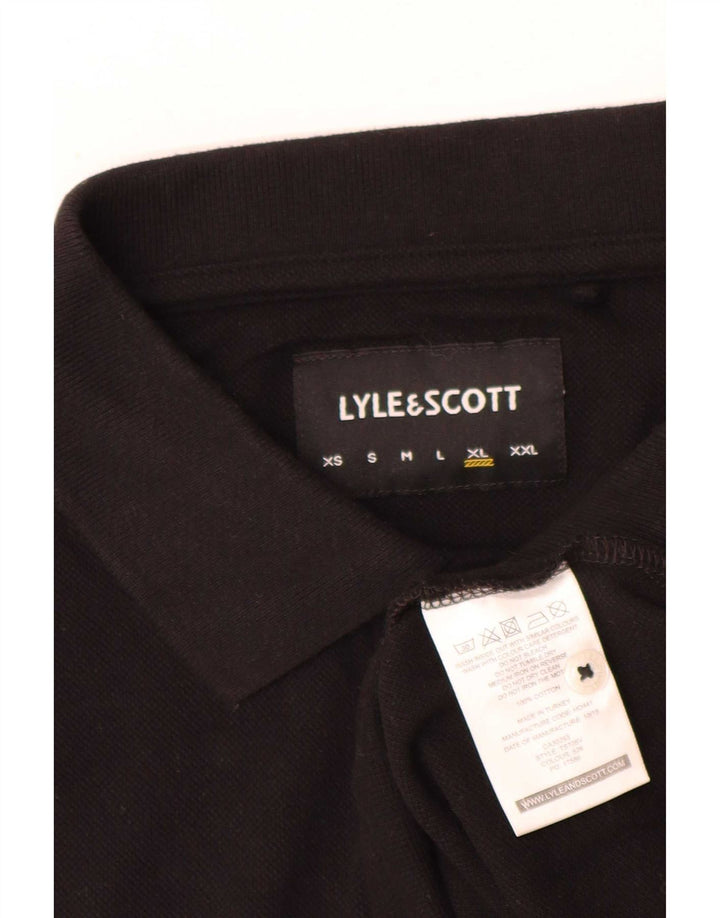 Lyle & Scott herre poloshirt XL sort bomuld