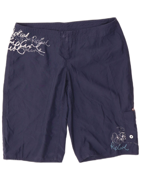 Rip Curl Dame lavtalje grafiske svømmeshorts US 12 XL Navy Blue