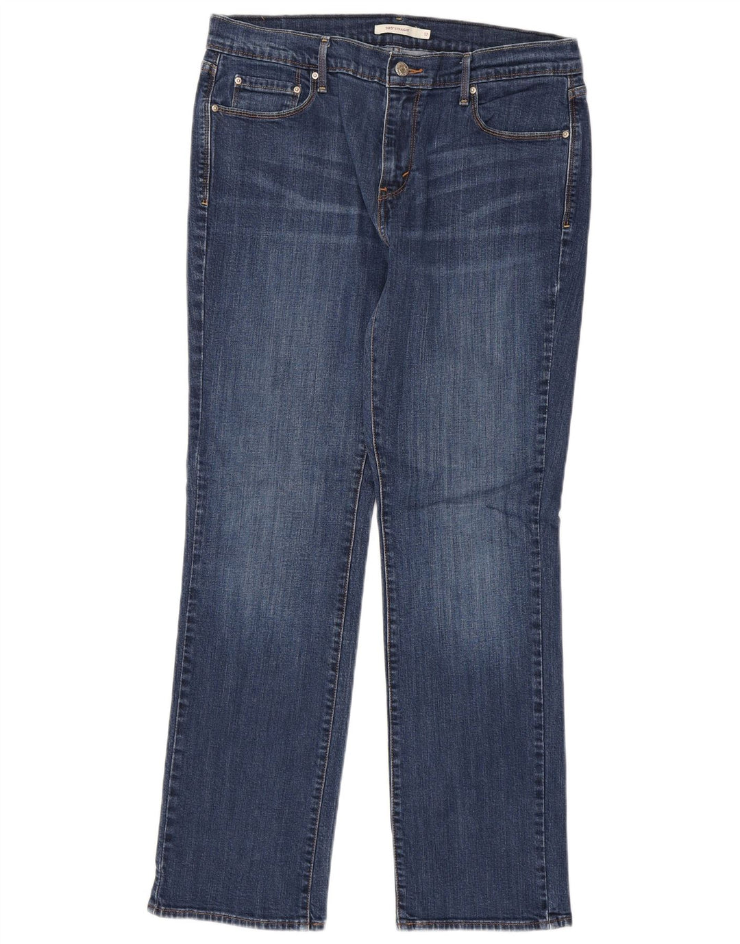 Levi's Dame 505 Straight Jeans W31 L32 Blå Bomuld