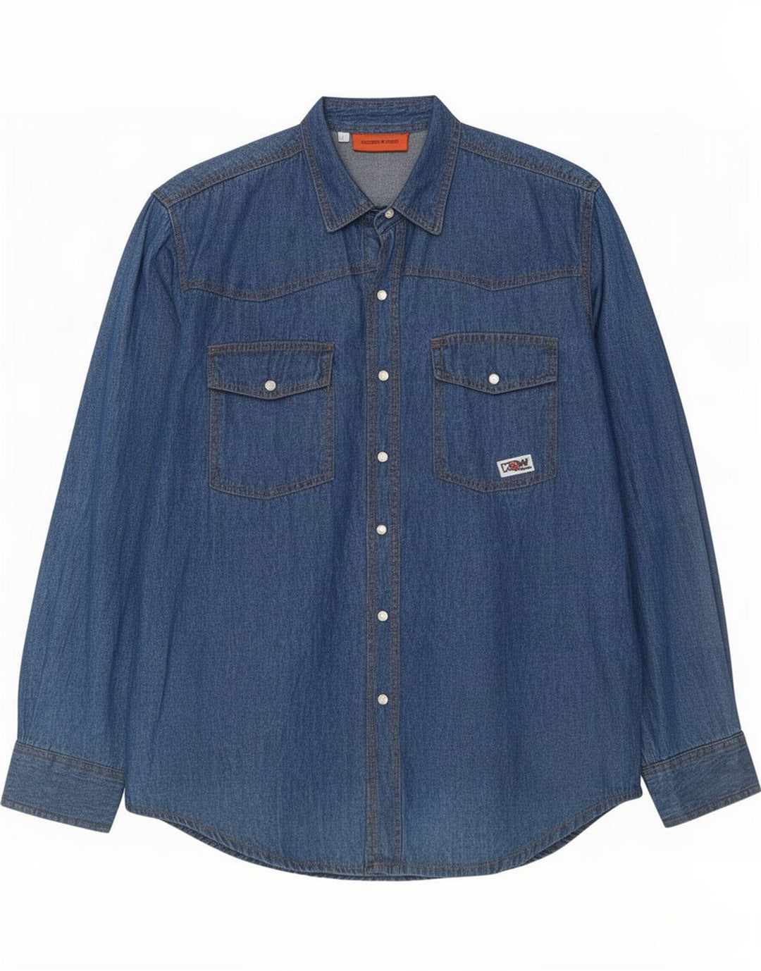 Kappa denimskjorte til mænd Medium marineblå bomuld