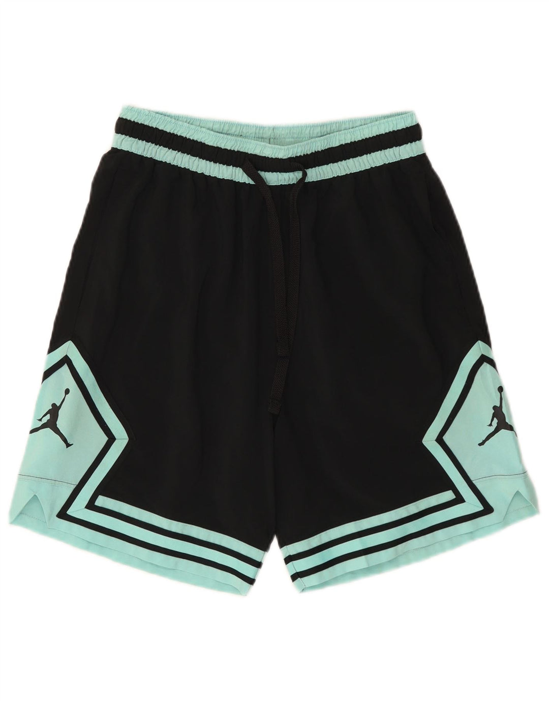 Jordan Herre Dri Fit grafiske sportsshorts Small Black Colourblock Polyester
