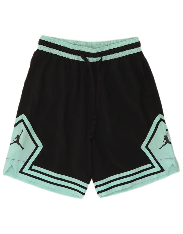 Jordan Herre Dri Fit grafiske sportsshorts Small Black Colourblock Polyester