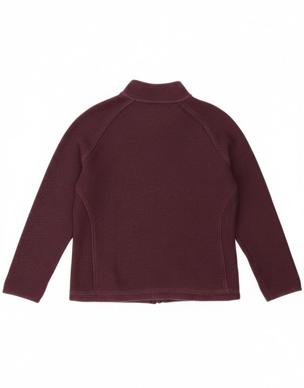 Weird Fish Dame Zip Neck Sweatshirt Jumper UK 18 XL Lilla Bomuld