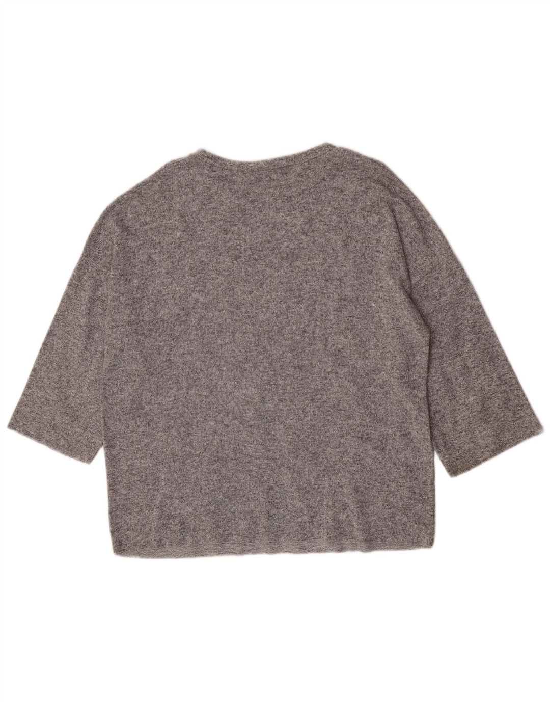 Zara Dame 3/4-ærmet bådhalstrøje trøje UK 14 Medium Grå