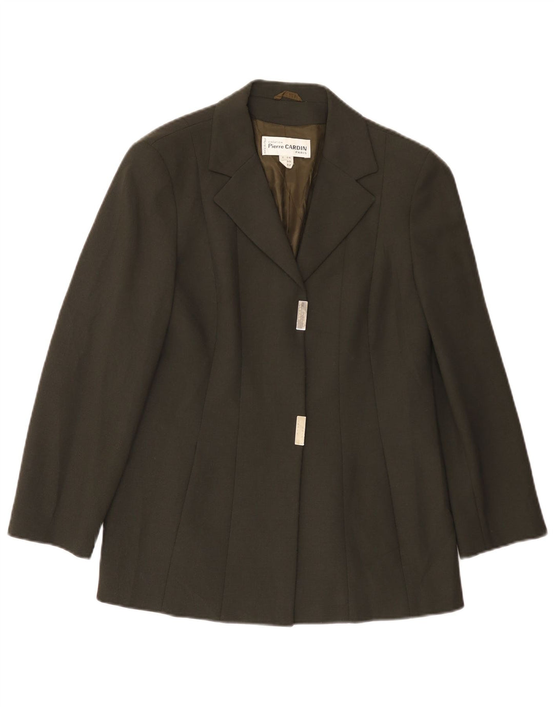 Pierre Cardin Dame Blazer Jacket IT 44 Medium Green Wool