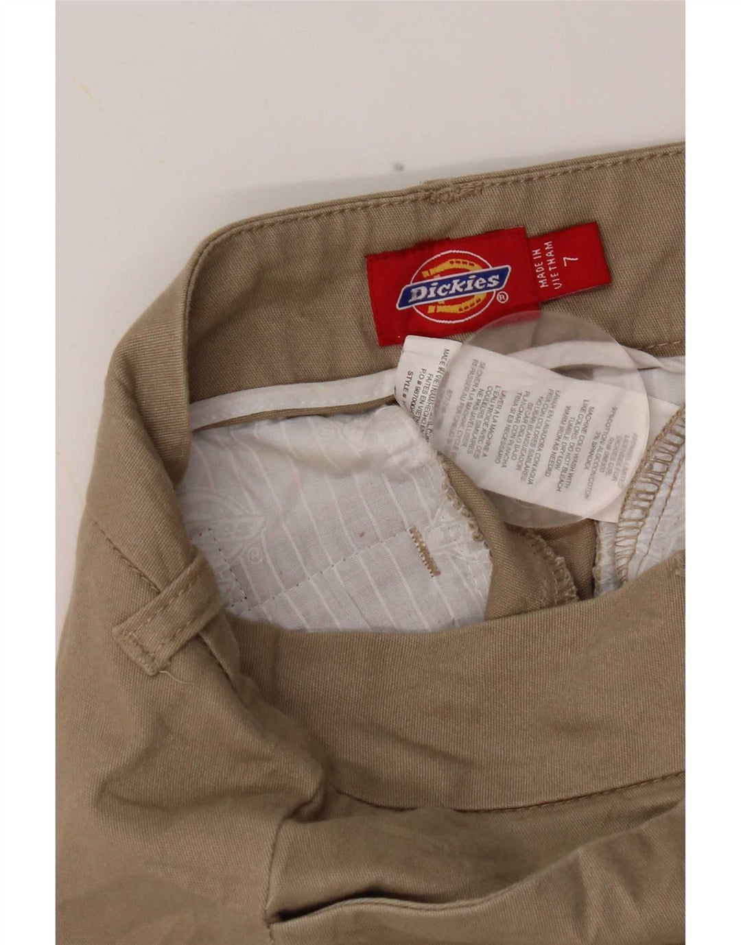 Dickies Dame Bootcut Casual Bukser US 7 Medium W30 L31 Beige Bomuld