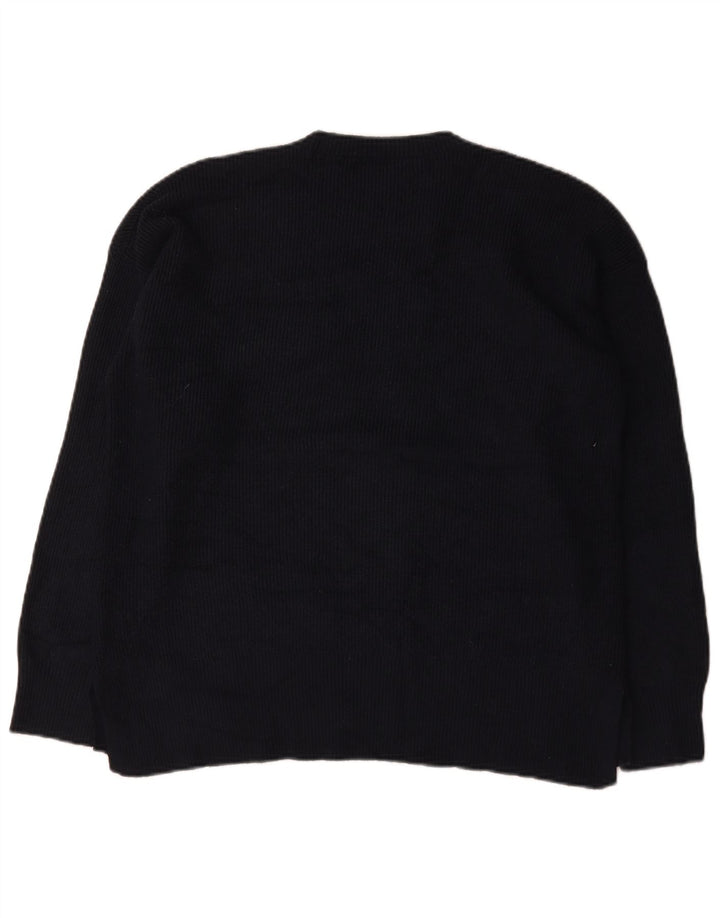 Marks & Spencer Herre sweater med rund hals, stor marineblå viskose