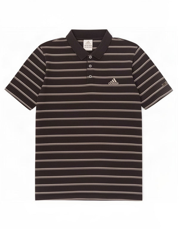 Adidas Polo Shirt til mænd UK 44/46 Stor sort stribet