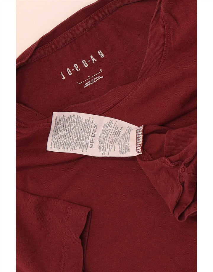 Jordan Herre T-shirt Top Stor rødbrun bomuld
