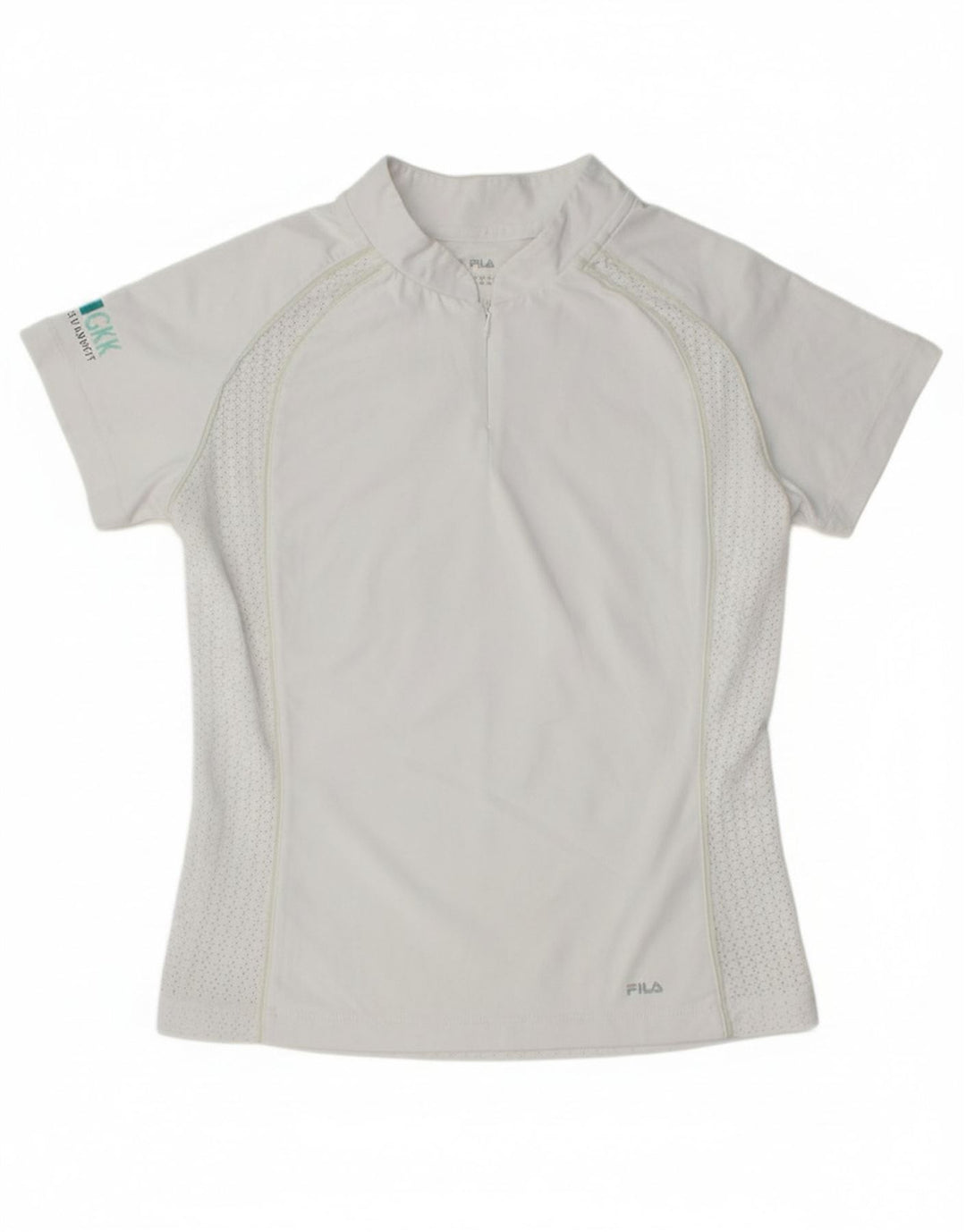 FILA Womens T-Shirt Top UK 12 Medium White Polyester