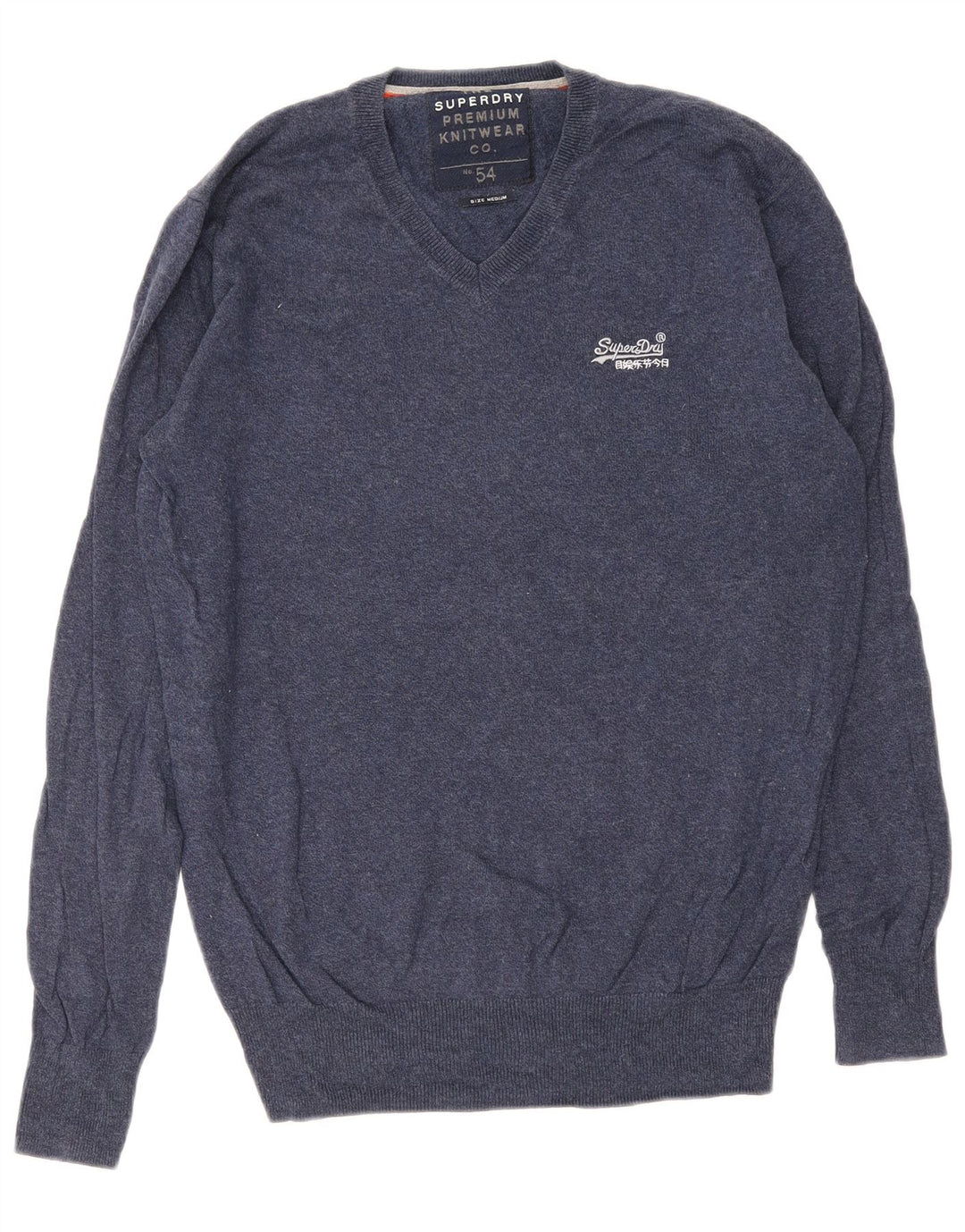 Superdry Herre V-hals sweater Medium marineblå bomuld