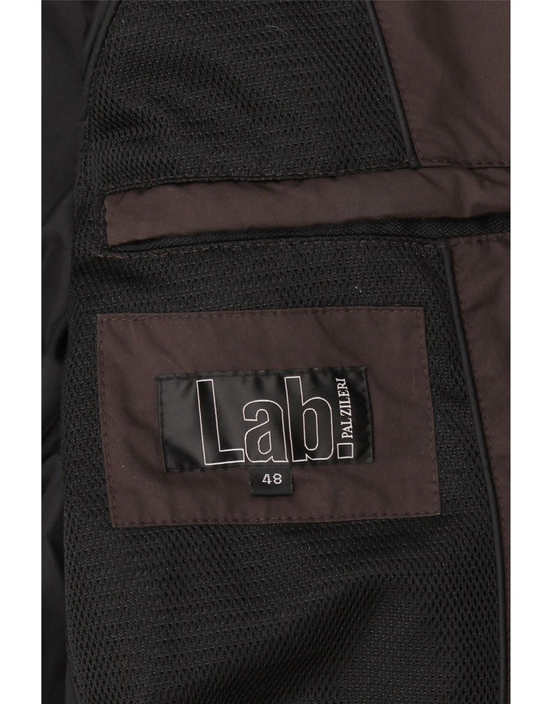 PAL ZILERI Mens Lab Hooded Padded Coat IT 48 Medium Brown Polyester Vintage Pal Zileri and Second-Hand Pal Zileri from Messina Hembry 