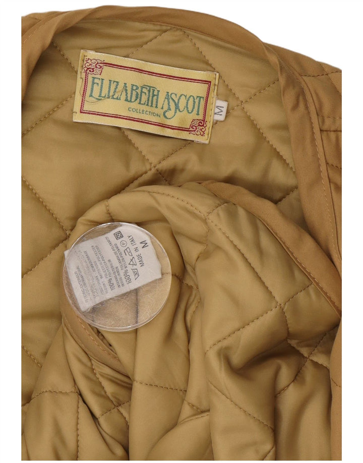Elizabeth Ascot Womens Quilted Gilet UK 14 Medium Beige Polyester